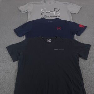 LOT OF 3 Under Armour Shirt Mens XL Multi Freedom Express Charged Cotton Logo